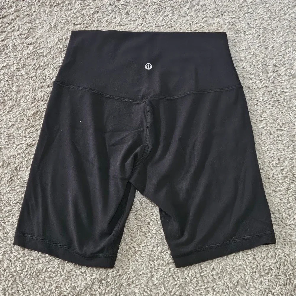 Lululemon Align High-Rise Biker Shorts Women Size 4 Black Yoga Workout